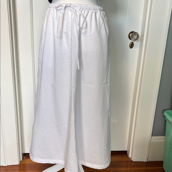 White Cotton Maxi Skirt - Picture 1 of 4